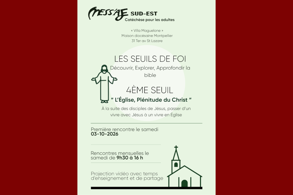 Vous consultez actuellement L&rsquo;Eglise,<br>Plénitude du Christ<br>Montpellier<br>le samedi